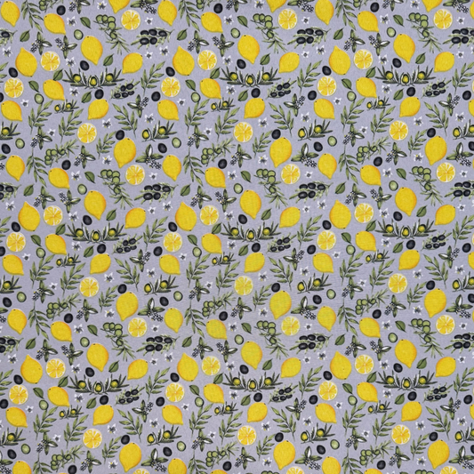 Printed Mini Matt Lemon & Olive Grey