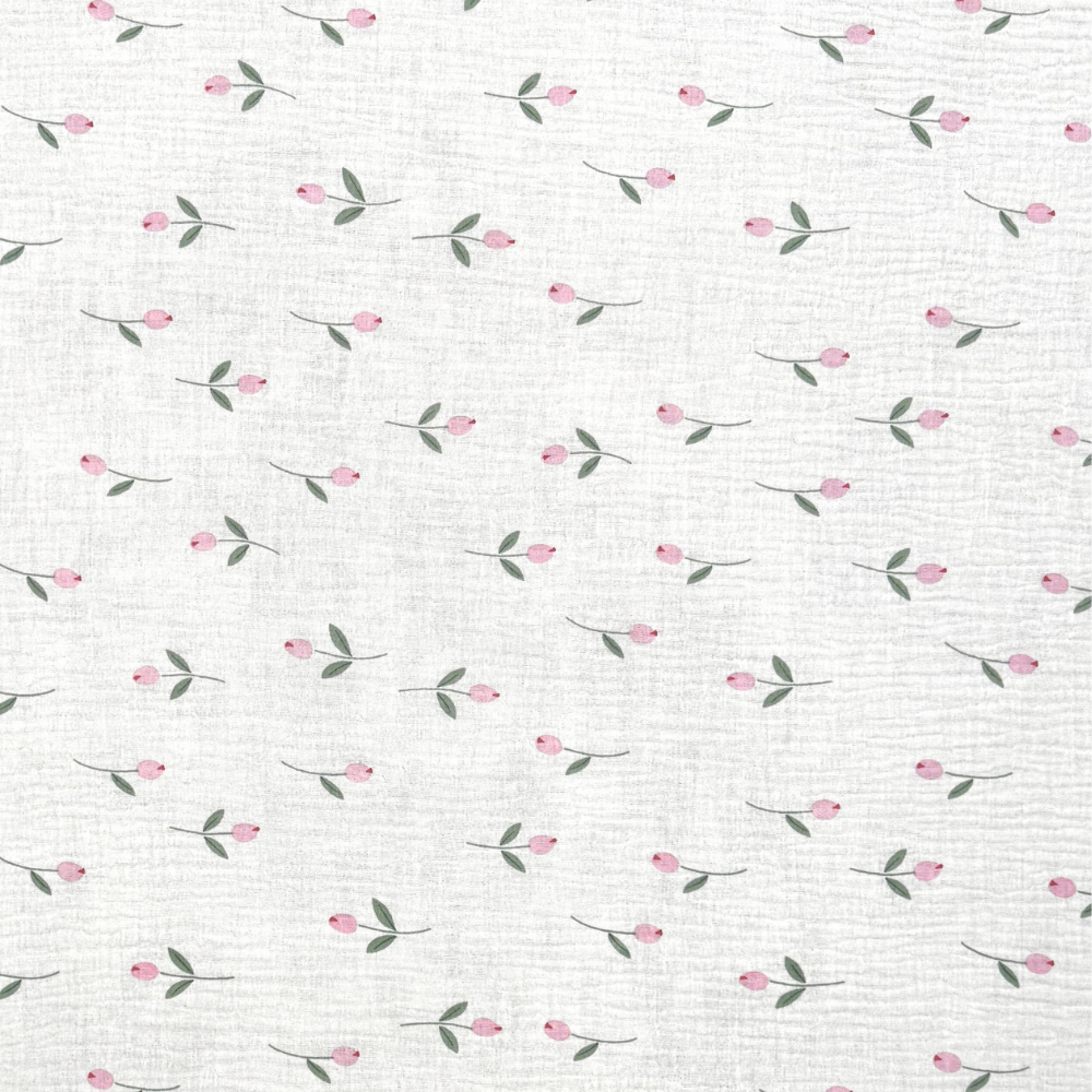 Printed Muslin Simple Flower 150cm