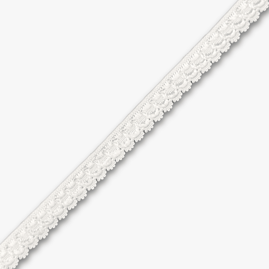 Crocodile Elastic 12mm Off White - Discontinued - Ragland Fabrics