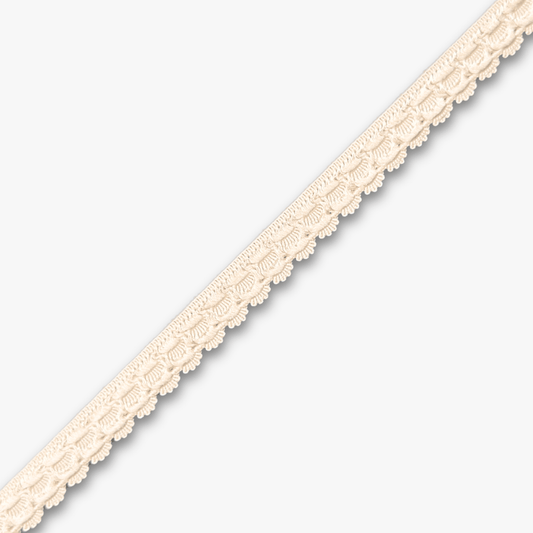 Crocodile Elastic 12mm Beige - Discontinued - Ragland Fabrics