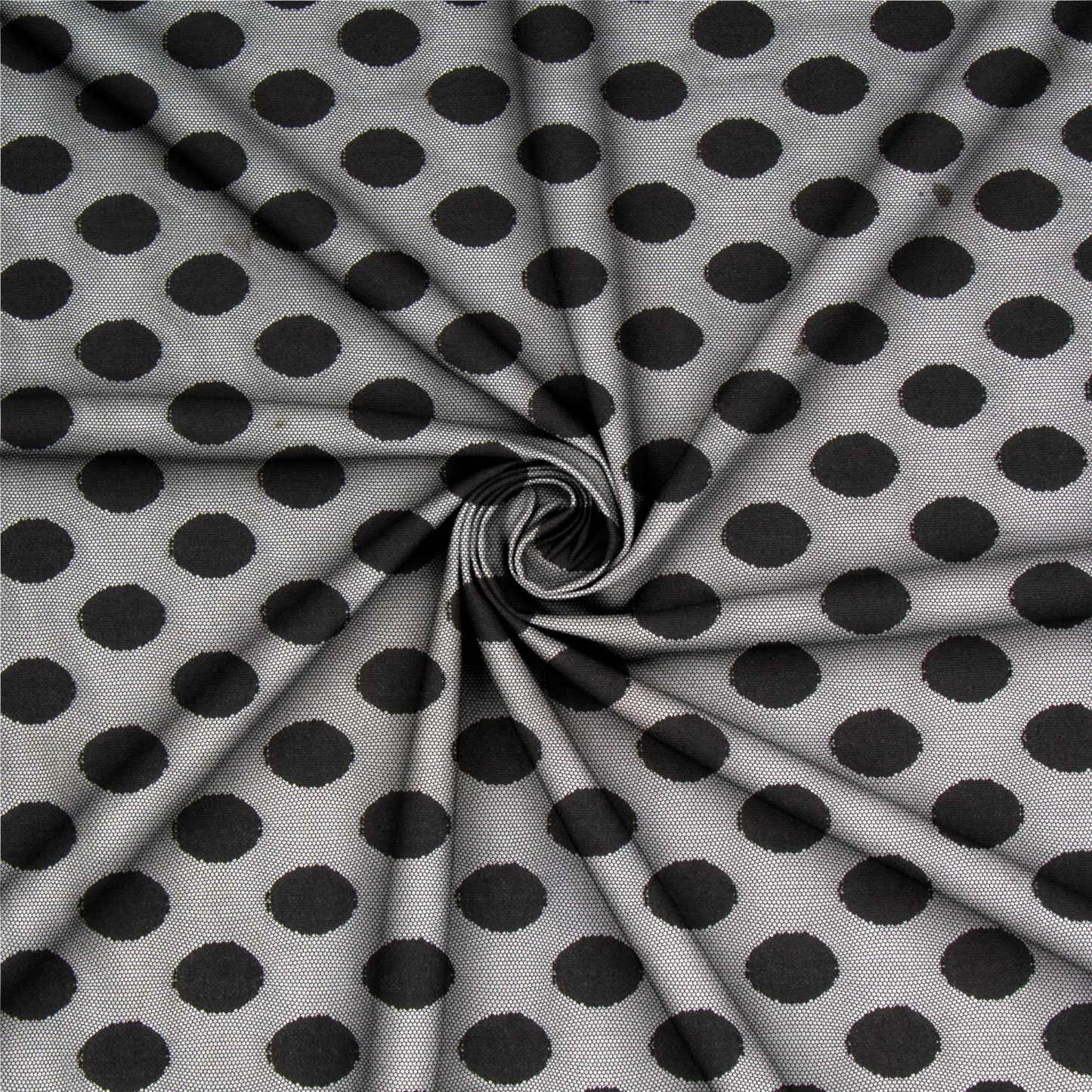 Stretch Mesh Black Dot