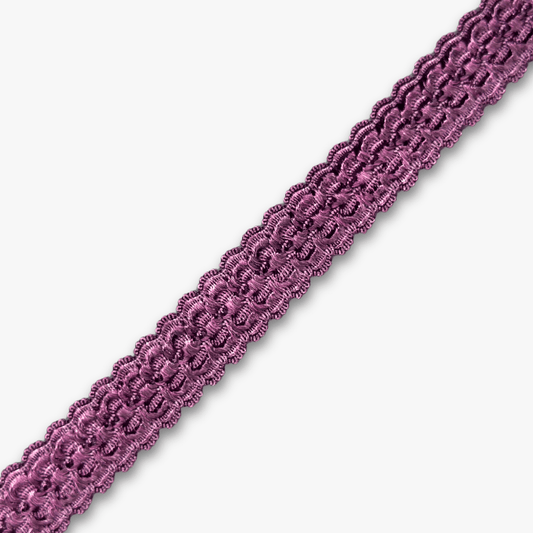 Crocodile Elastic 15mm Plum - Discontinued - Ragland Fabrics
