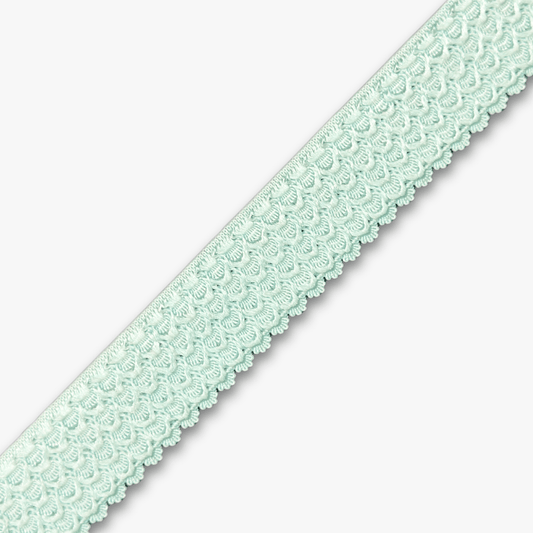 Crocodile Elastic 25mm Mint - Discontinued - Ragland Fabrics