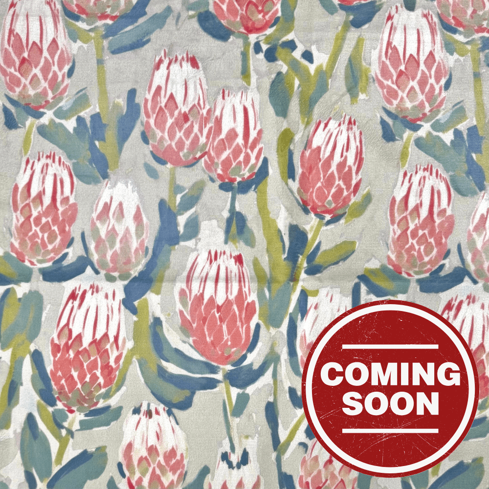 Printed Velvet Naive Protea - Ragland Fabrics