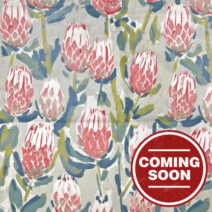 Printed Velvet Naive Protea - Ragland Fabrics