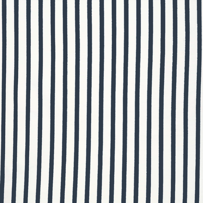 Printed Designer Stripe - Dark Navy Ribbed