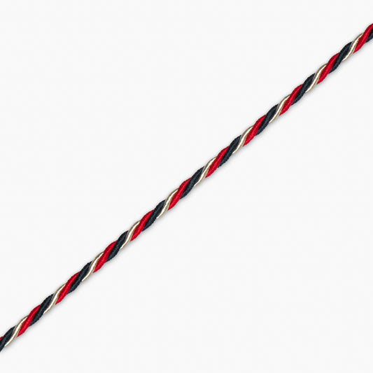 Blazer Cord - Red/Black/Flax Twist - Ragland Fabrics