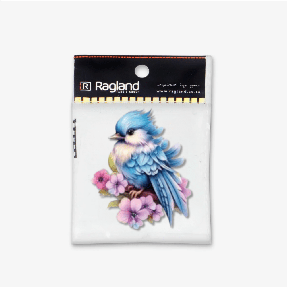 Motif Iron On Badge - Bird 6.5cmx5.5cm - Ragland Fabrics
