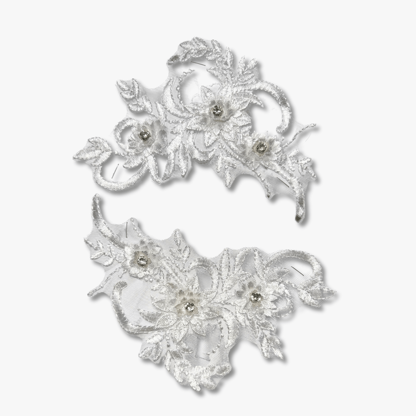 Beaded Bridal Motif - Double Floral - Ragland Fabrics