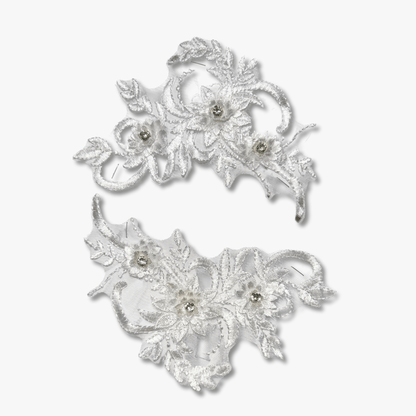 Beaded Bridal Motif - Double Floral - Ragland Fabrics