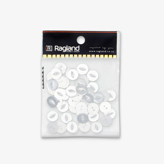 Buttons Fish Eye White - 19mm
