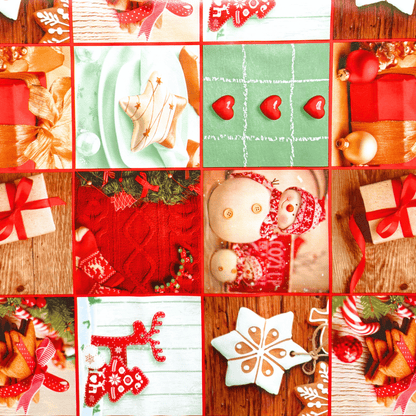 Christmas Printed PVC Table Cloth F - 6416 - 2 - Ragland Fabrics