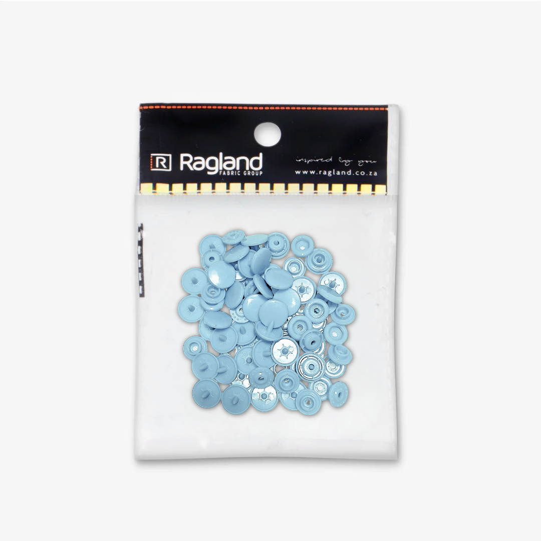 Plastic Snap Fastener - Baby Blue (20's)