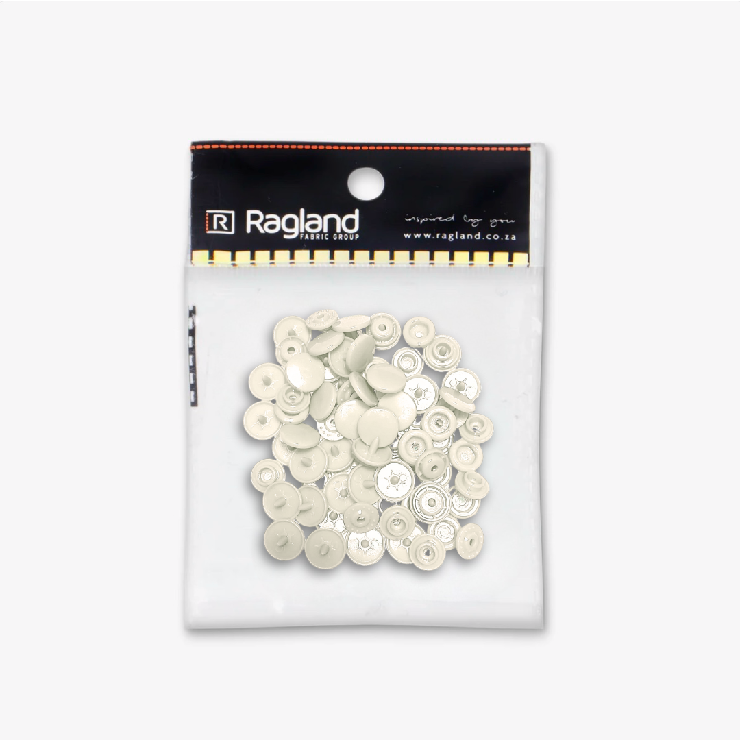 Plastic Snap Fastener - Cream (20's)