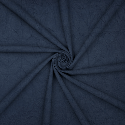 Crinkle Cotton Knit Navy - Ragland Fabrics