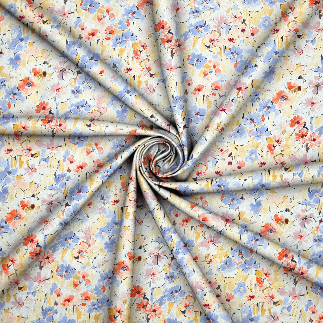 Viscose Printed Challis Des.13 1 - Ragland Fabrics