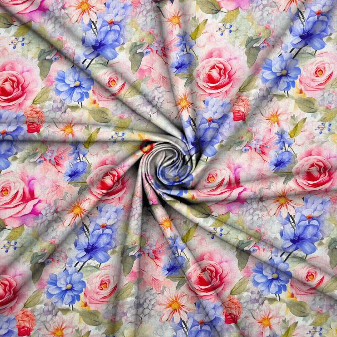 Viscose Printed Challis Des.1 1 - Ragland Fabrics