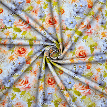 Viscose Printed Challis Des.1 3 - Ragland Fabrics