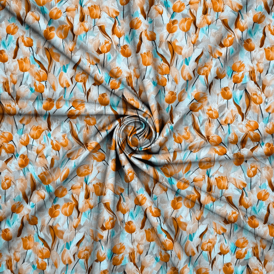 Viscose Printed Challis Des.2 2 - Ragland Fabrics