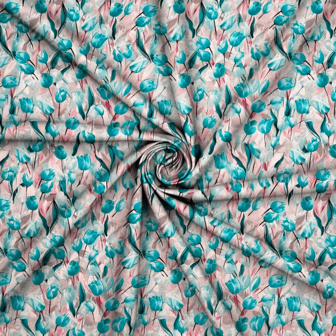 Viscose Printed Challis Des.2 3 - Ragland Fabrics