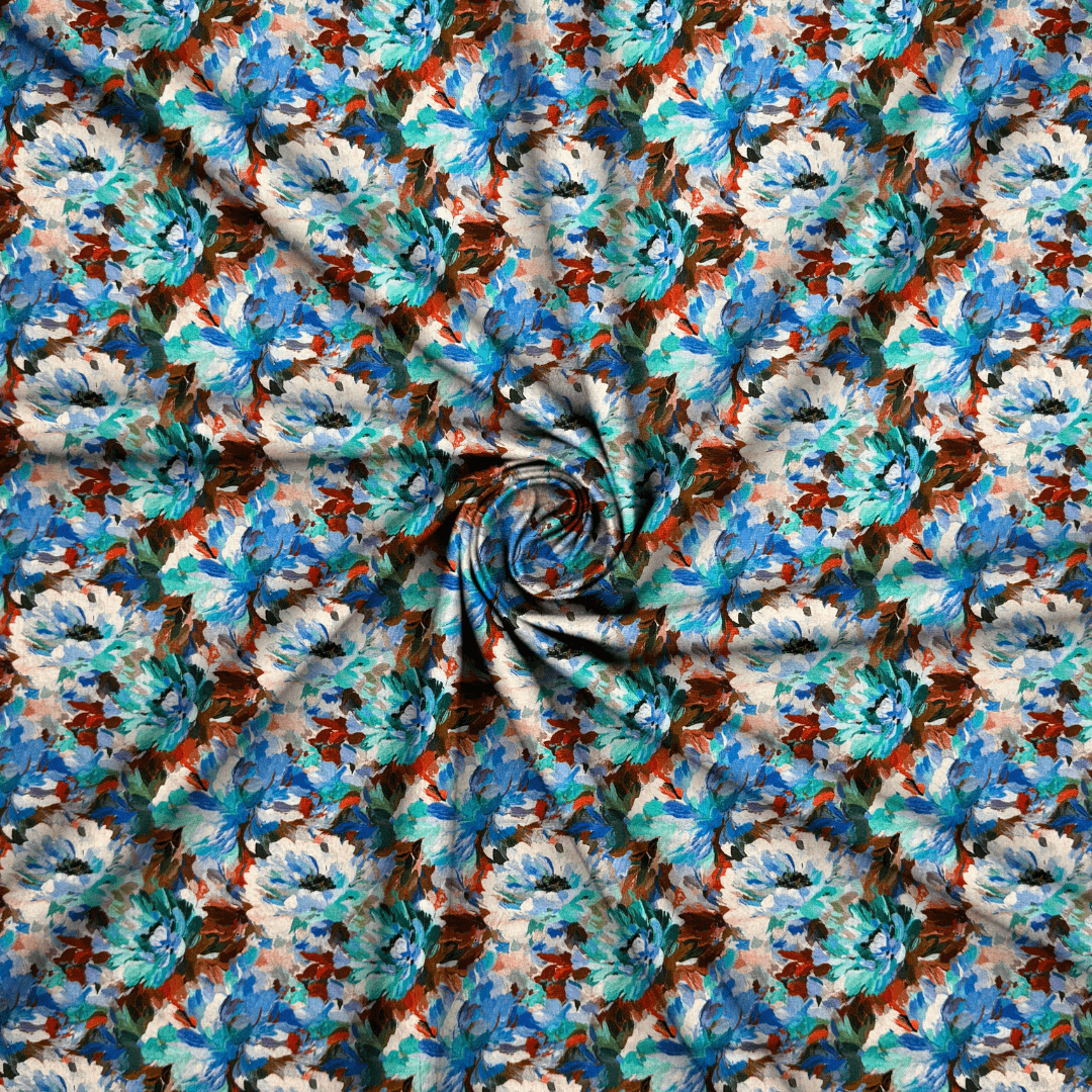 Viscose Printed Challis Des.4 2 - Ragland Fabrics