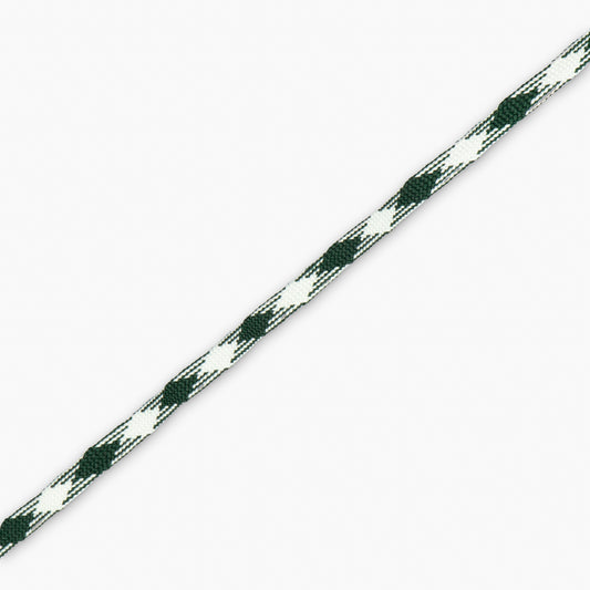Shoe Lace 5mm Checkered Green & White (25met)