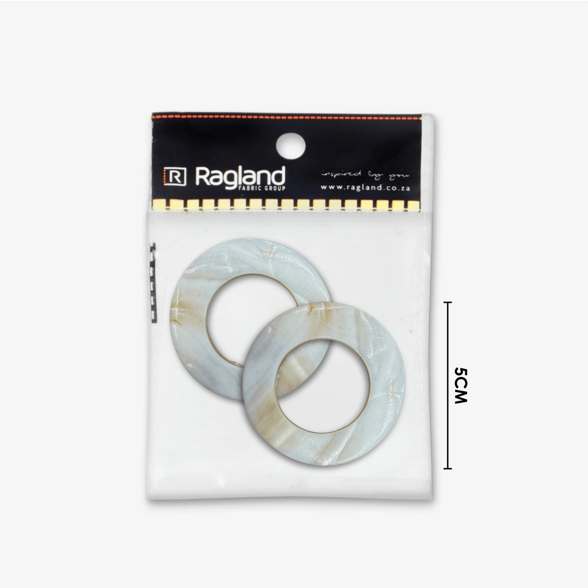 Designer Beads Large - Ivory Circle - Ragland Fabrics