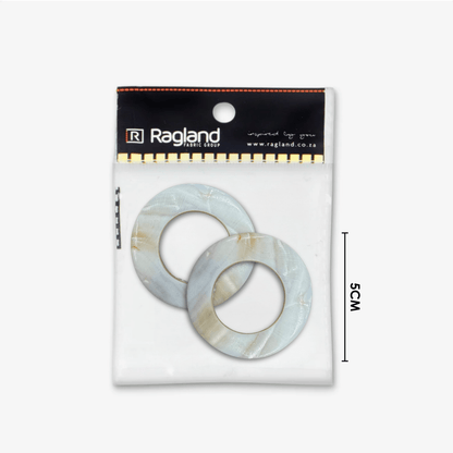 Designer Beads Large - Ivory Circle - Ragland Fabrics