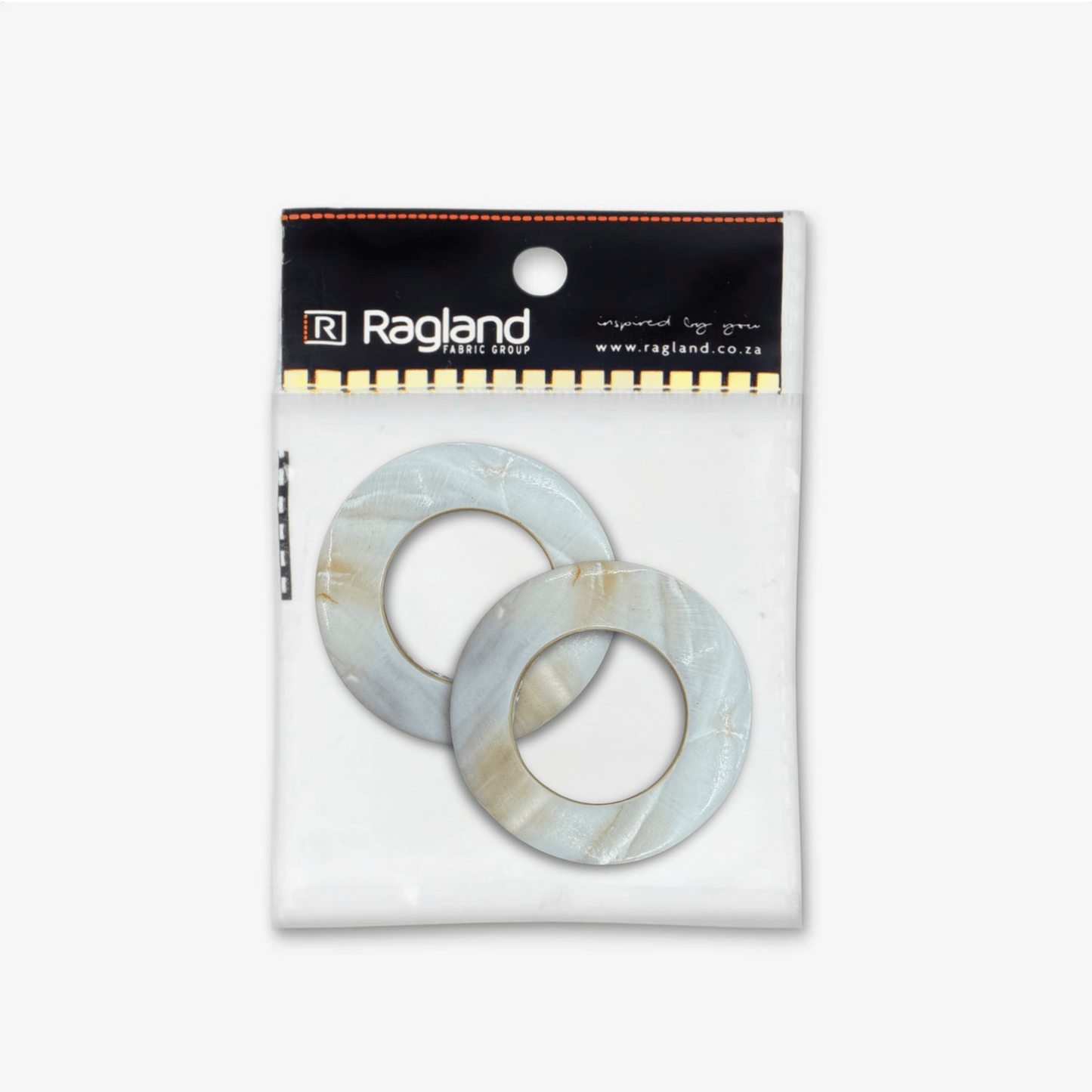 Designer Beads Large - Ivory Circle - Ragland Fabrics