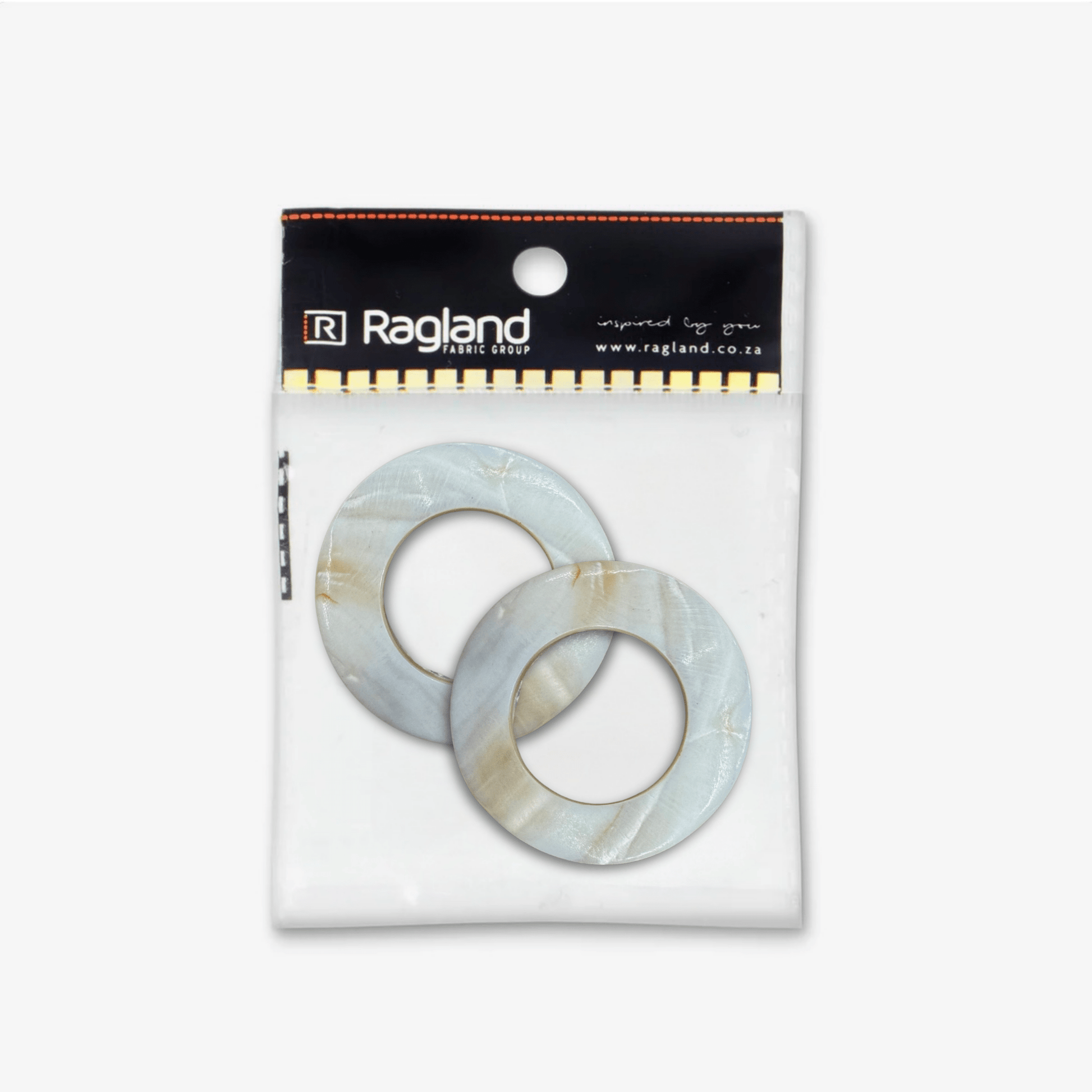 Designer Beads Large - Ivory Circle - Ragland Fabrics