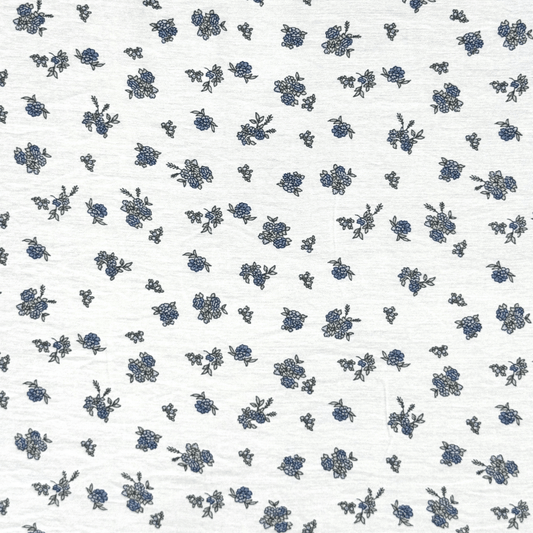 Designer Dress White Ditsy Print - Ragland Fabrics