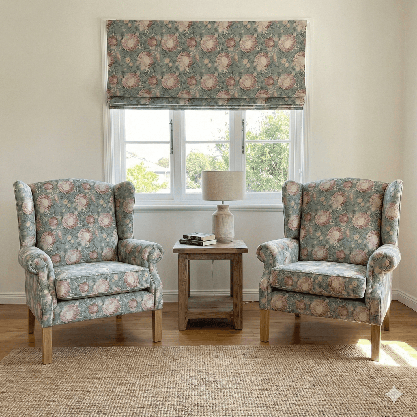 Box Weave Furnishing Protea Duck Egg - Ragland Fabrics
