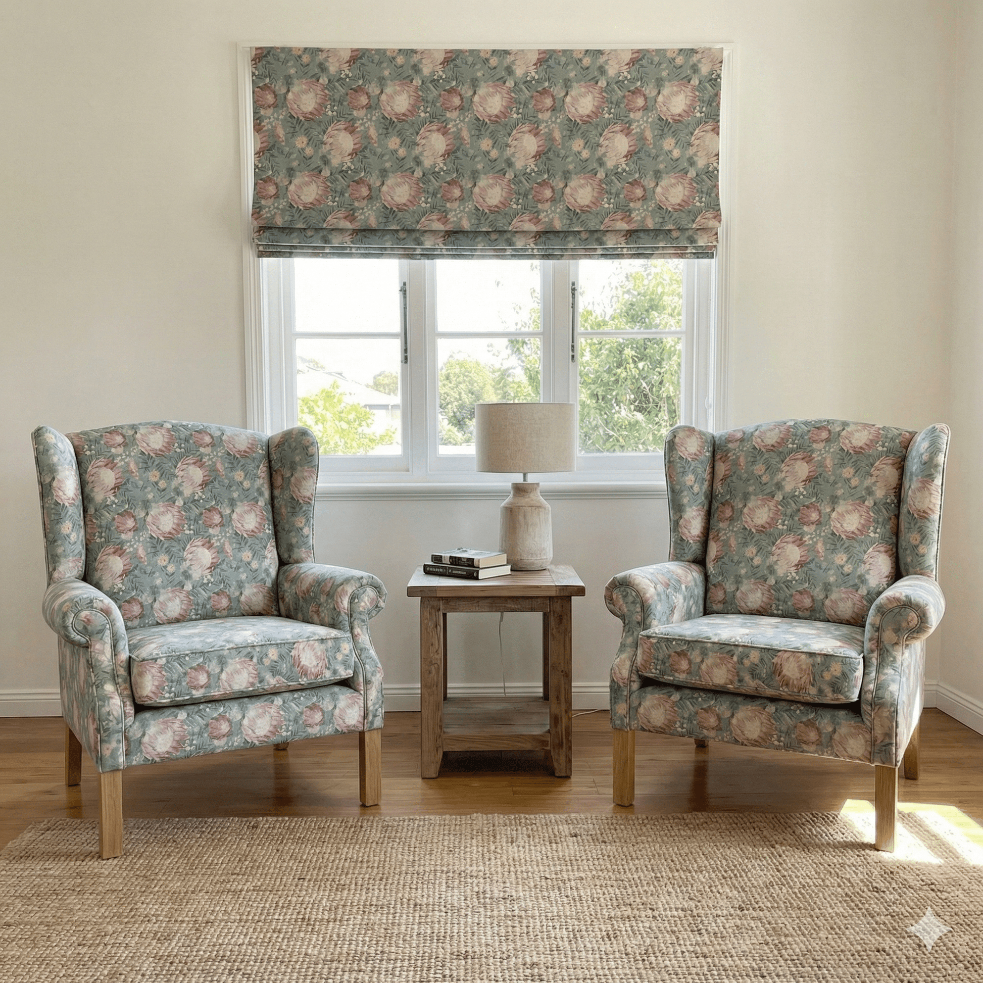 Box Weave Furnishing Protea Duck Egg - Ragland Fabrics