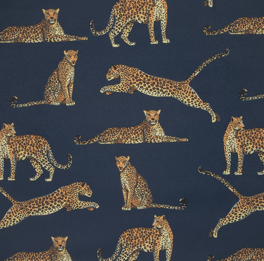Eco Fabric Leopard Dark Blue #2095