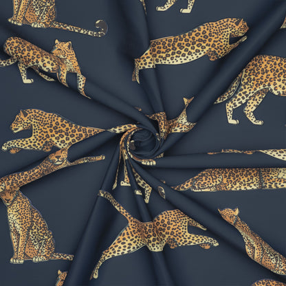 Eco Fabric Leopard Dark Blue #2095