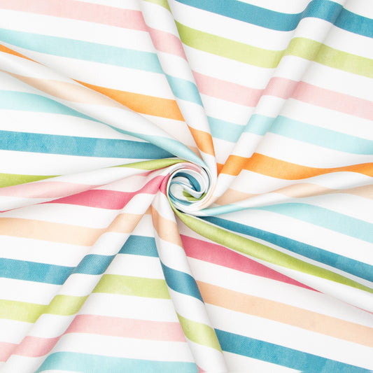 Eco Fabric Pastel Stripes #674
