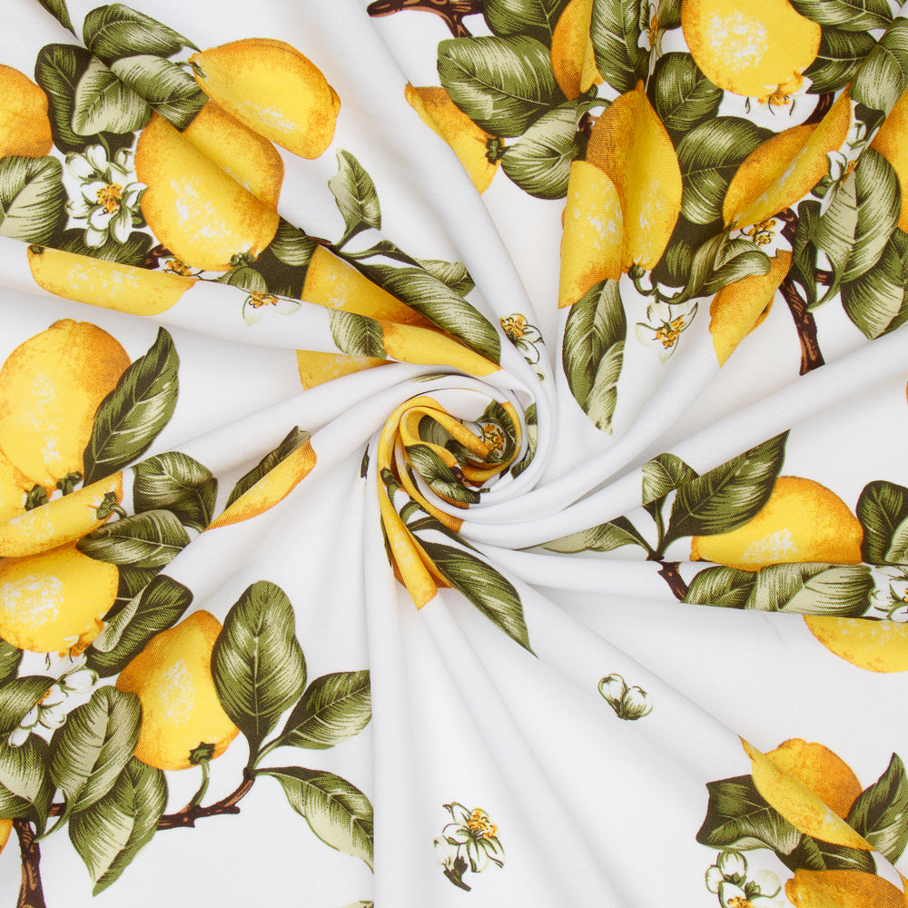 Printed Mini Matt Lemon Fruit White 150cm