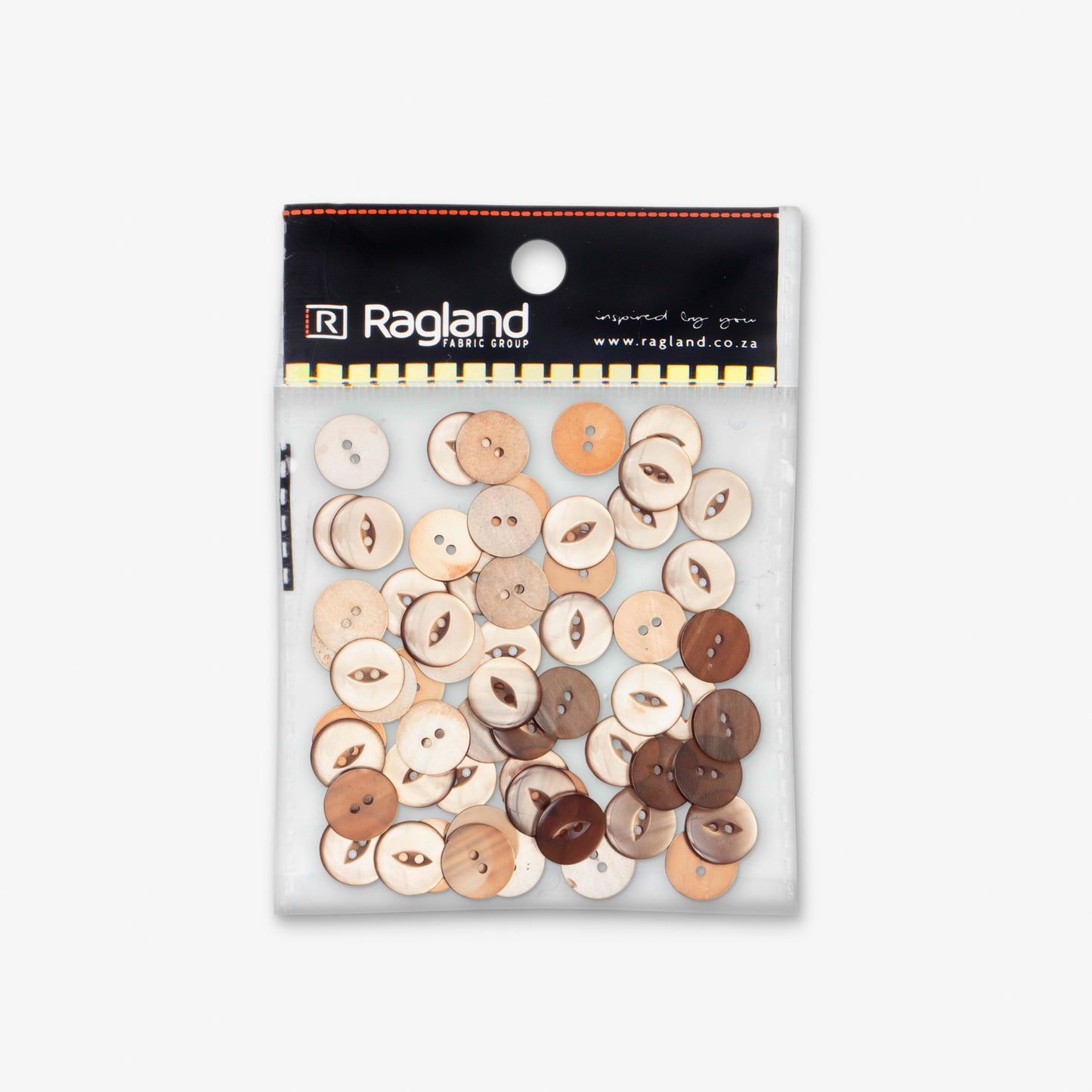 Buttons Fish Eye Light Brown - 19mm