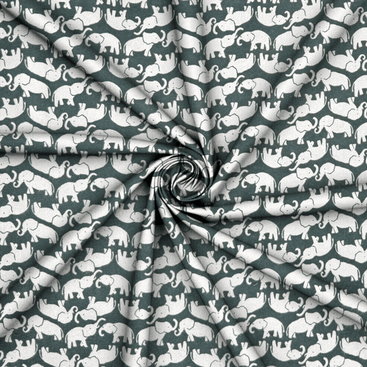 Flannel Brushed Cotton 150cm | Pattern Elephant 13 - Ragland Fabrics