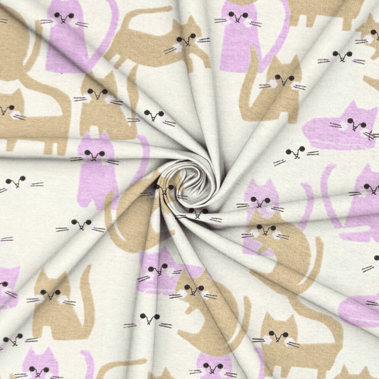 Flannel Brushed Cotton 150cm | Cutie Kitties 12 - Ragland Fabrics
