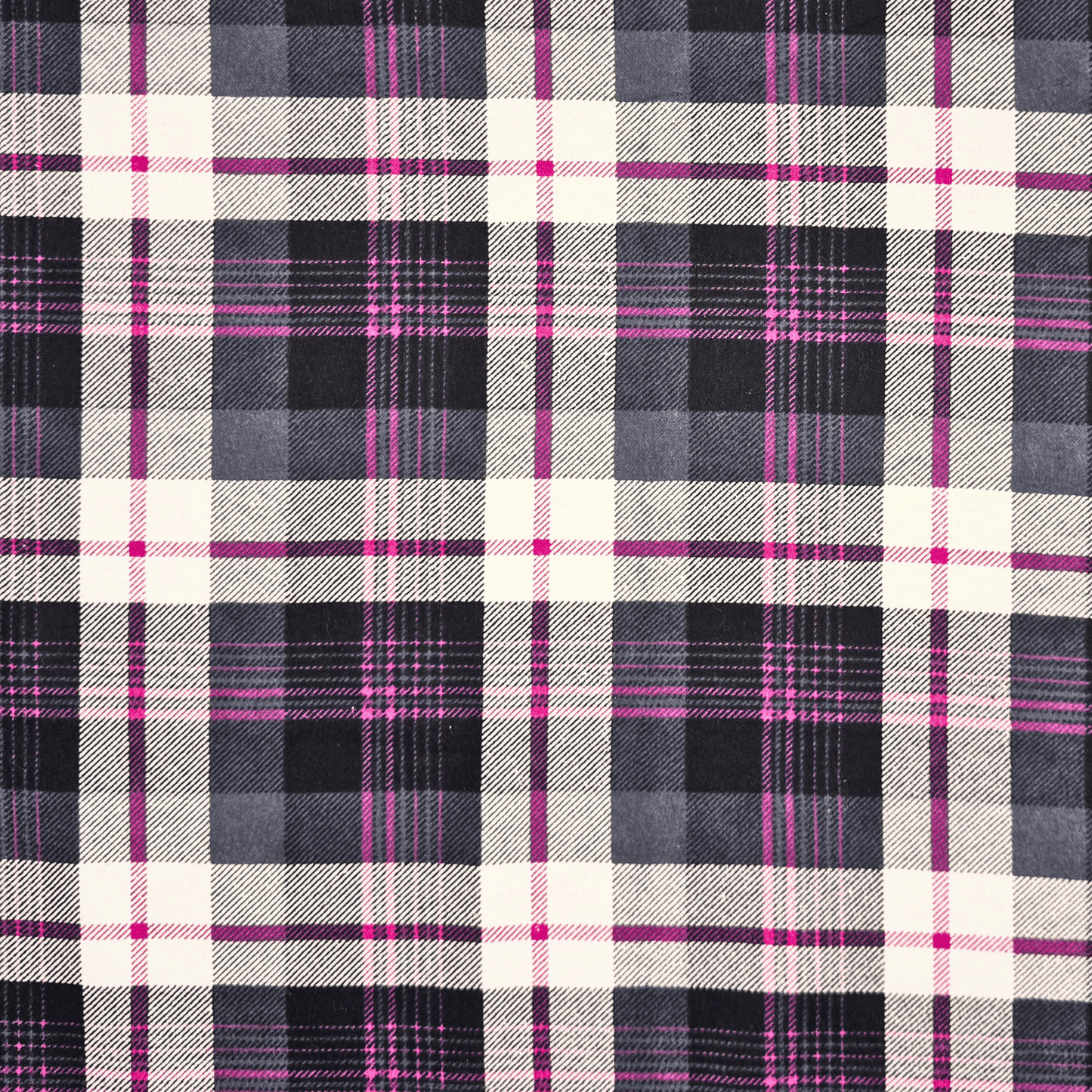 Flannel Brushed Cotton | Purple Check 3 - Ragland Fabrics