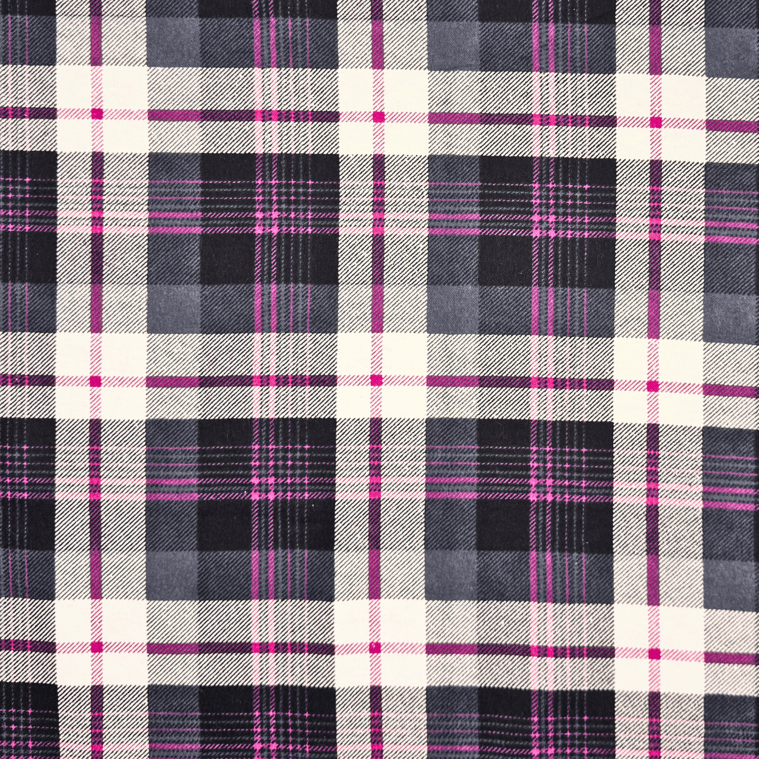 Flannel Brushed Cotton | Purple Check 3 - Ragland Fabrics