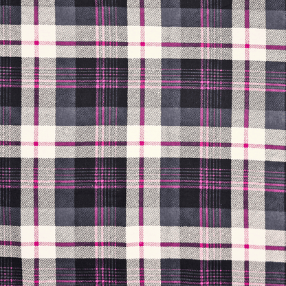 Flannel Brushed Cotton | Purple Check 3 - Ragland Fabrics