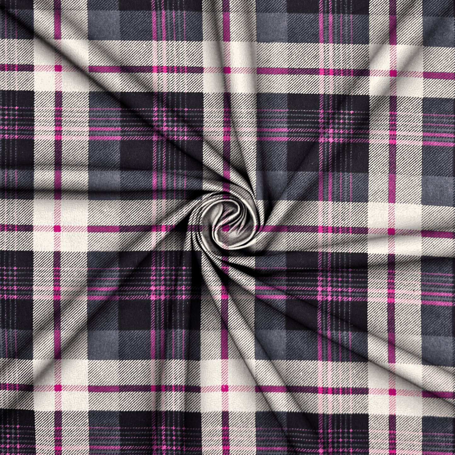 Flannel Brushed Cotton | Purple Check 3 - Ragland Fabrics