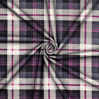 Flannel Brushed Cotton | Purple Check 3 - Ragland Fabrics