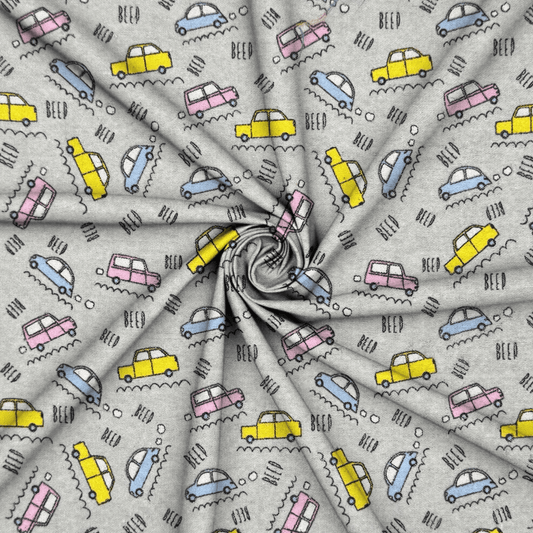 Flannel Brushed Cotton | Kiddy Cars 15 - Ragland Fabrics