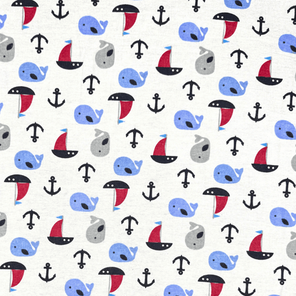 Flannel Brushed Poly Cotton | Whale Sail 2383 - Ragland Fabrics