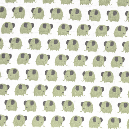 Flannel Brushed Poly Cotton | Elephants 2505 - Ragland Fabrics