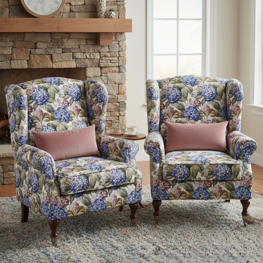 Printed Velvet Hydrangea - Ragland Fabrics