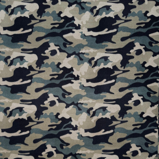 Printed Polar Fleece Camo Olive
